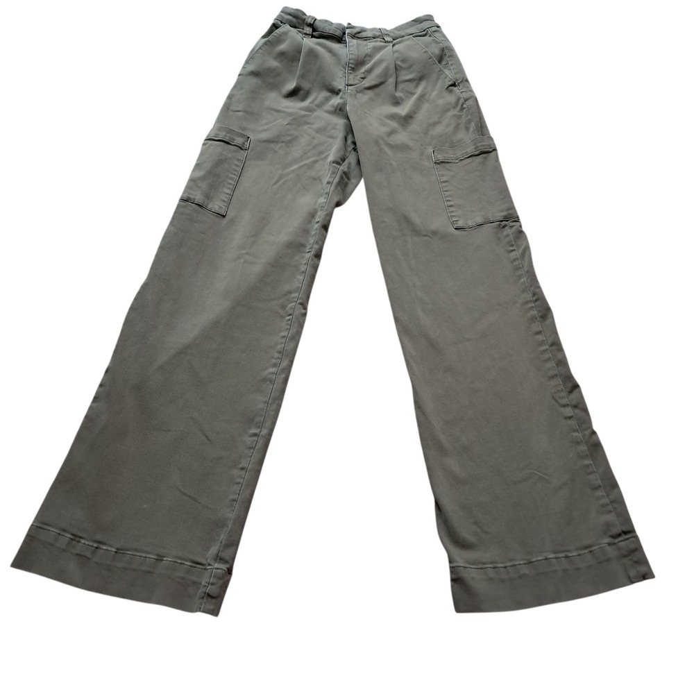 Joe's Jeans Petra Pants Women's 26 Olive Green Brown Utility Cargo Wide Leg